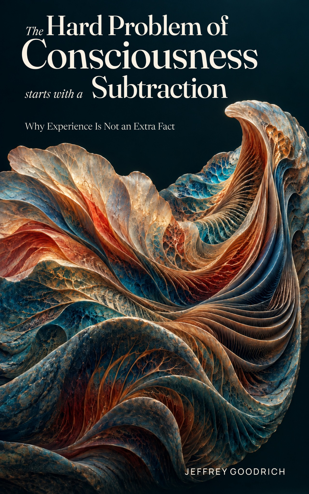 Cover of The Hard Problem of Consciousness Starts with a Subtraction by Jeffrey Goodrich